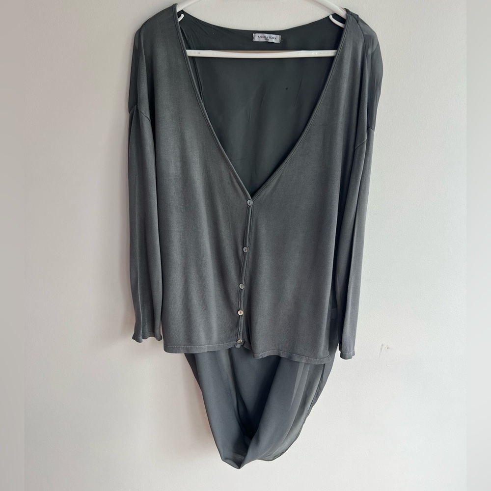 100% Cotton Made in Italy Cardigan lightweight size Large